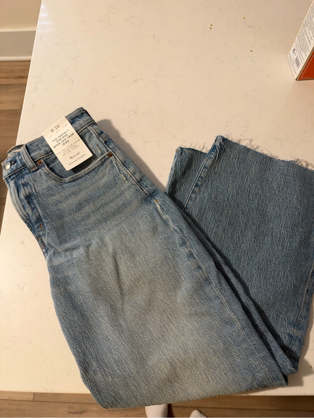 NWT Madewell Perfect Vintage Wide-Leg Crop Jean